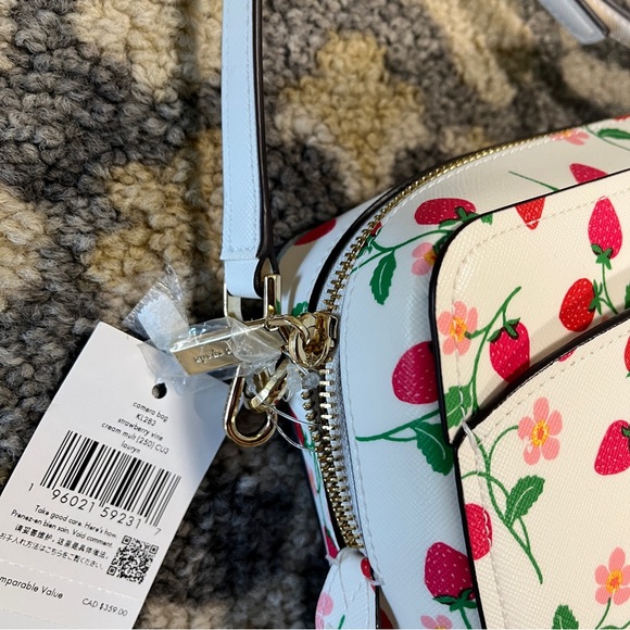 Kate Spade Strawberry Daisy Bag Crossbody Cream Multi pink NWT Cute Fruit Print - Picture 5 of 7